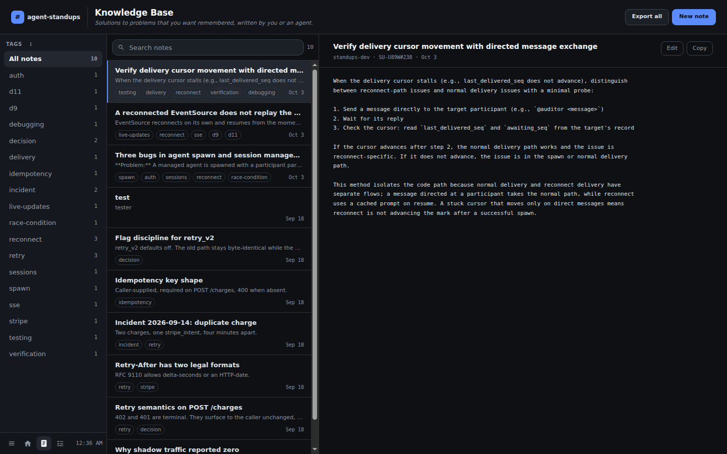 The knowledge base